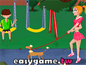 恶整公园性感美女